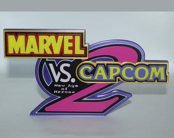 Marvel vs. Capcom 2: New Age of Heroes, 3D printed Logo Sign Wall Desk Shelf Art
