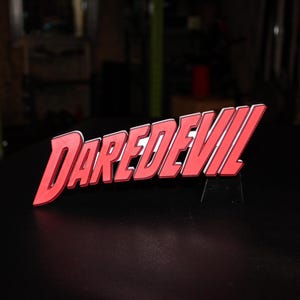 Daredevil 3D-geprint logo bord muur bureau plank kunst
