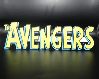 Avengers 3D printed Logo Sign Wall Desk Shelf Art