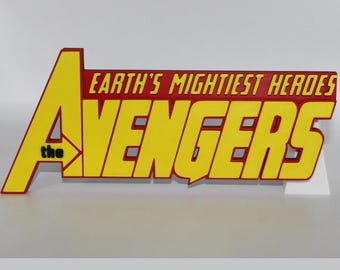 Avengers 3D printed Logo Sign Wall Desk Shelf Art
