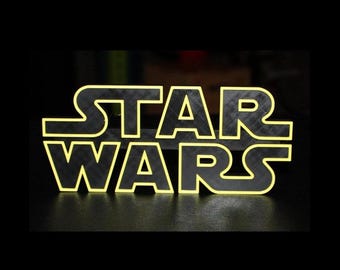 Star Wars 3D printed Logo Sign Wall Desk Shelf Art