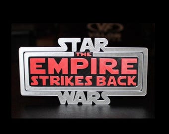 Star Wars The Empire Strikes Back 3D printed Logo Sign Wall Desk Shelf Art