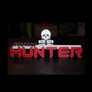 Hunter - Bad Charge - 3D gedrucktes Logo Schild Wand Schreibtisch Regal Kunst