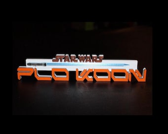Plo Koon w/lightsaber 3D printed Logo Sign Wall Desk Shelf Art
