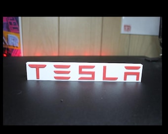 Tesla3D printed Logo Art