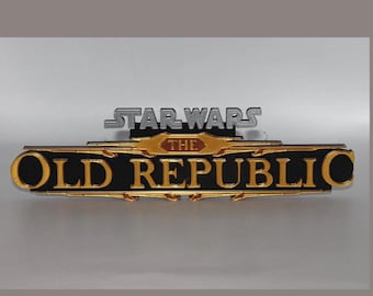 Star Wars the Old Republic Game 3D printed Logo Sign Wall Desk Shelf Art