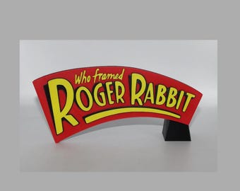 ロジャー・ラビットの3Dプリントロゴサイン 壁掛けデスクシェルフアート