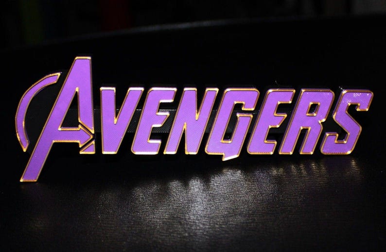Avengers 3D Printed Logo Sign Wall Desk Shelf Art - Etsy Australia
