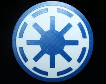 Galactic Republic Emblem 3D printed Logo Sign Wall Desk Shelf Art