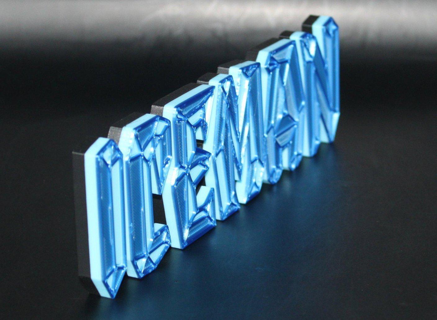 Iceman 3D Printed Logo Sign Wall Desk Shelf Art - Etsy