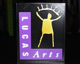 Lucasarts 3D printed Logo Sign Wall Desk Shelf Art