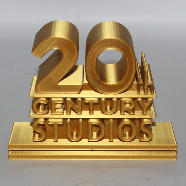 20th Century Studios 3D gedrucktes Logo Schild Wand Schreibtisch Regal Kunst