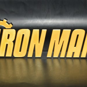 Iron Man 3D-geprint logobord wandplank plank kunst
