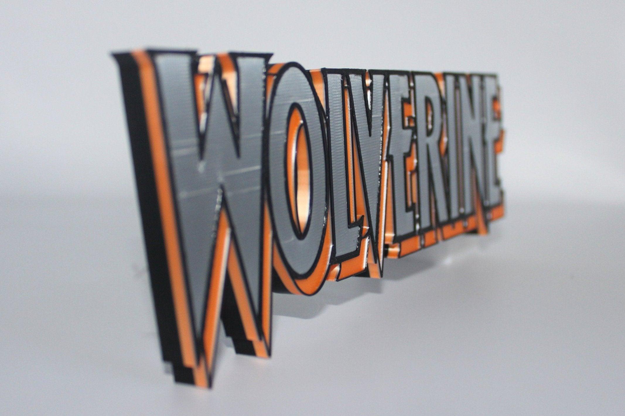 Wolverine Sign Mark Wolverine Jumbo 12.4 in 3D Printed Logo Sign Wall Desk Shelf Art - Etsy