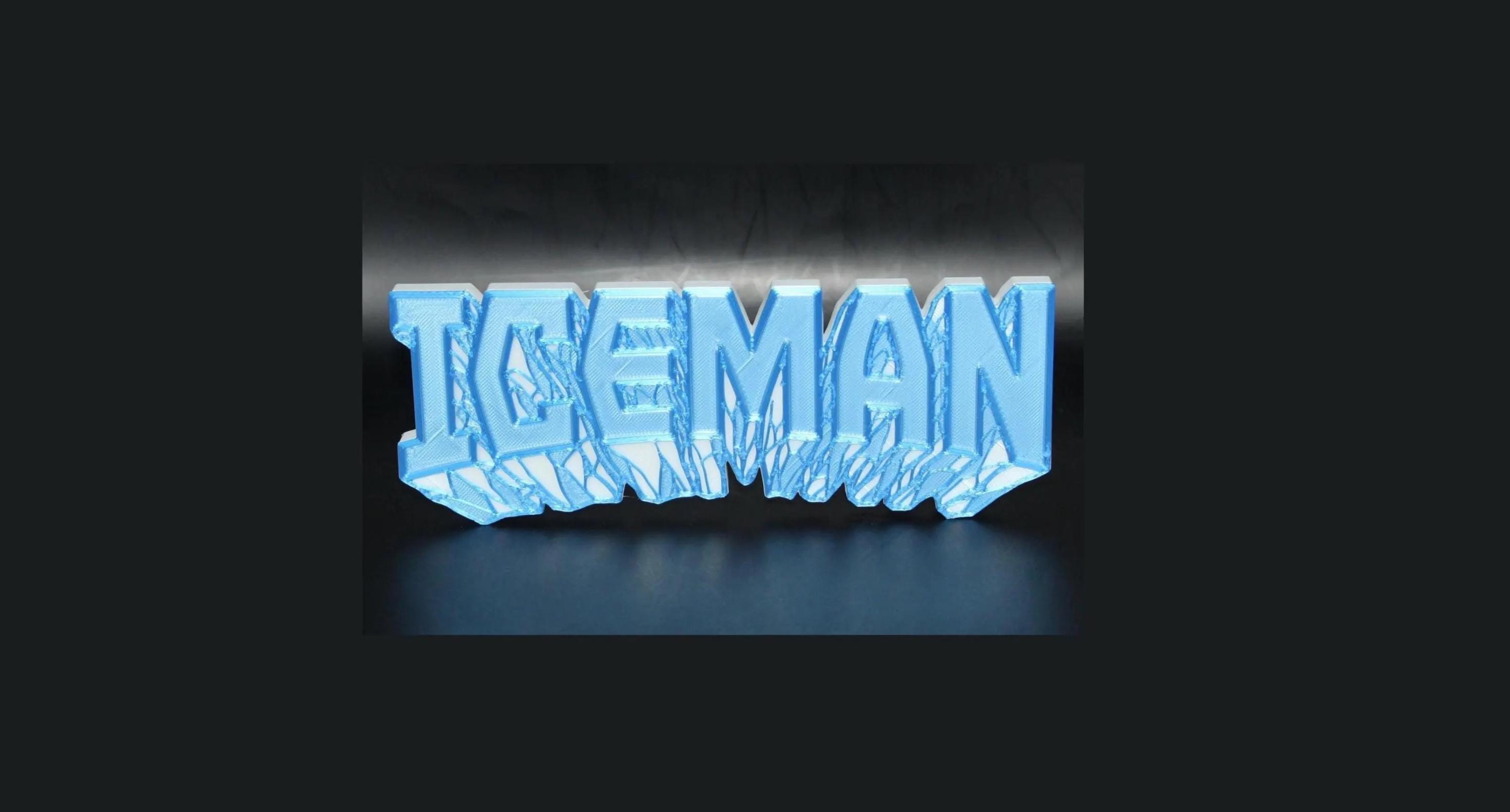 Iceman 3D Printed Logo Sign Wall Desk Shelf Art - Etsy
