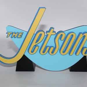 The Jetsons 3D printed Logo Sign Wall Desk Shelf Art