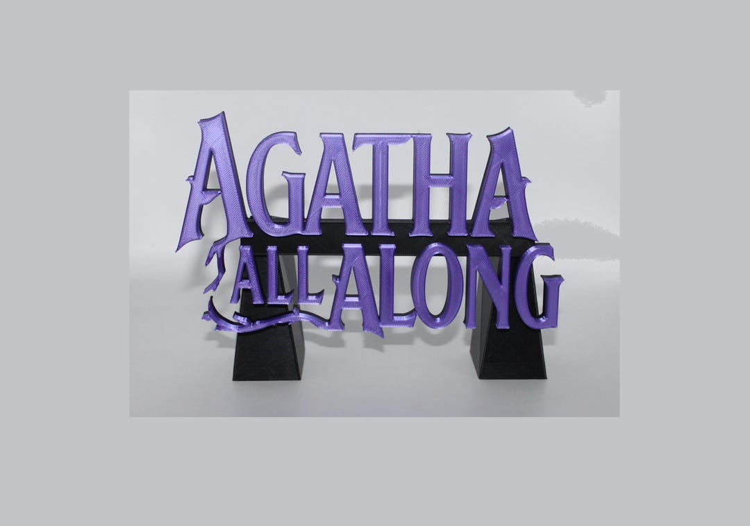 Agatha All Along, Agatha Harkness 3D Printed Logo Sign Wall Desk Shelf ...