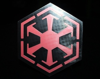 Sith Empire Emblem 3D printed Logo Sign Wall Desk Shelf Art