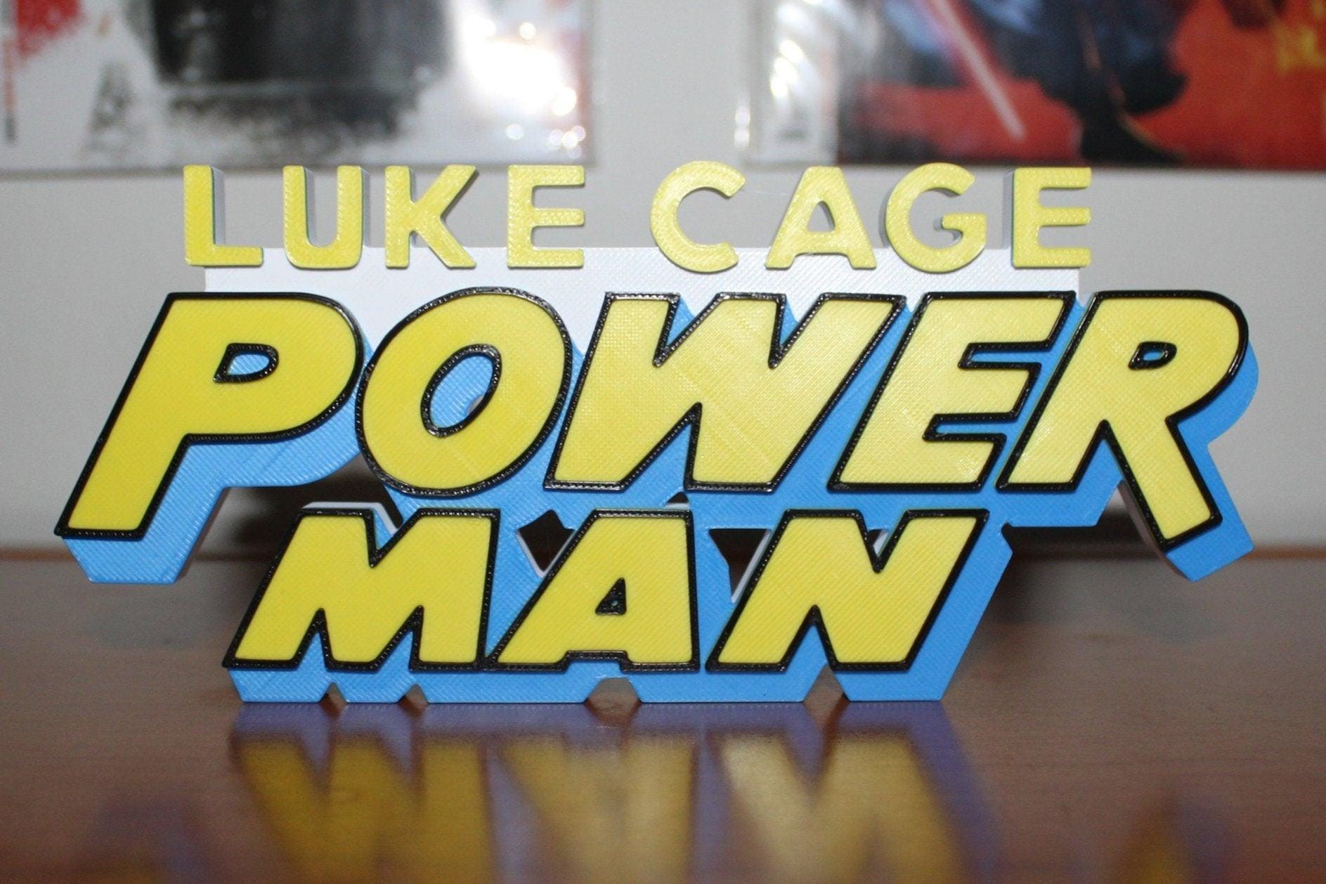 Luke Cage Power Man 3D Printed Logo Sign Wall Desk Shelf Art - Etsy