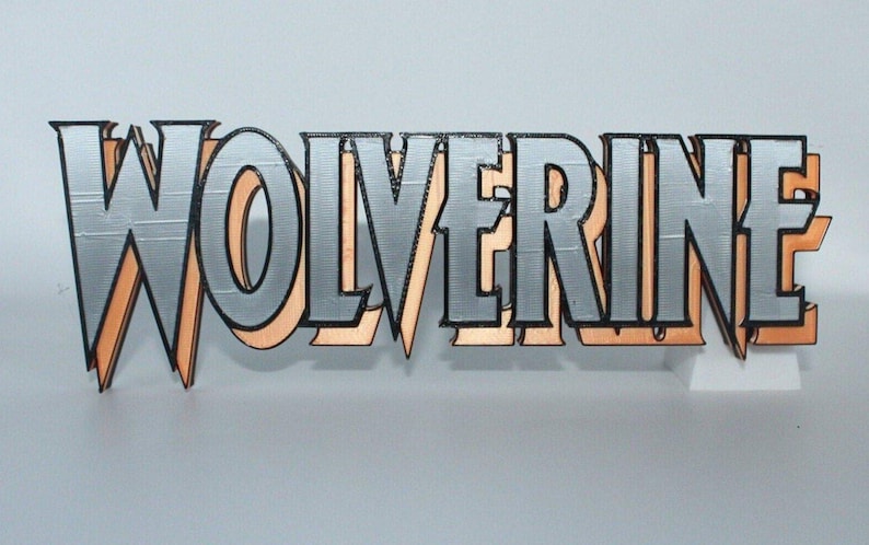 Wolverine Sign Mark Wolverine Jumbo 12.4 in 3D Printed Logo Sign Wall Desk Shelf Art - Etsy