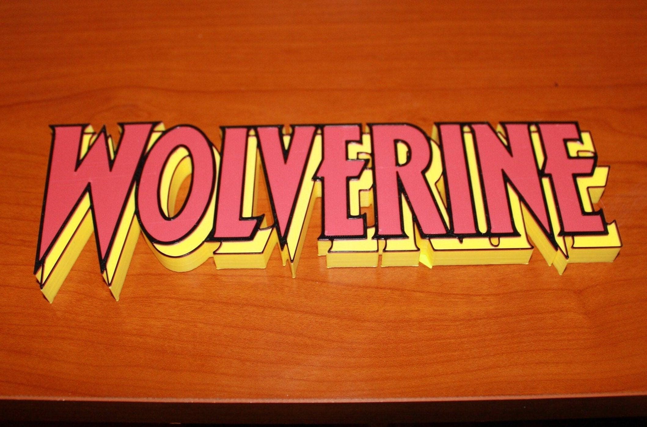 Wolverine Sign Mark Wolverine Jumbo 12.4 in 3D Printed Logo Sign Wall Desk Shelf Art - Etsy