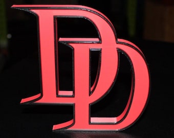 Daredevil DD Logo 3D printed Logo Sign Wall Desk Shelf Art
