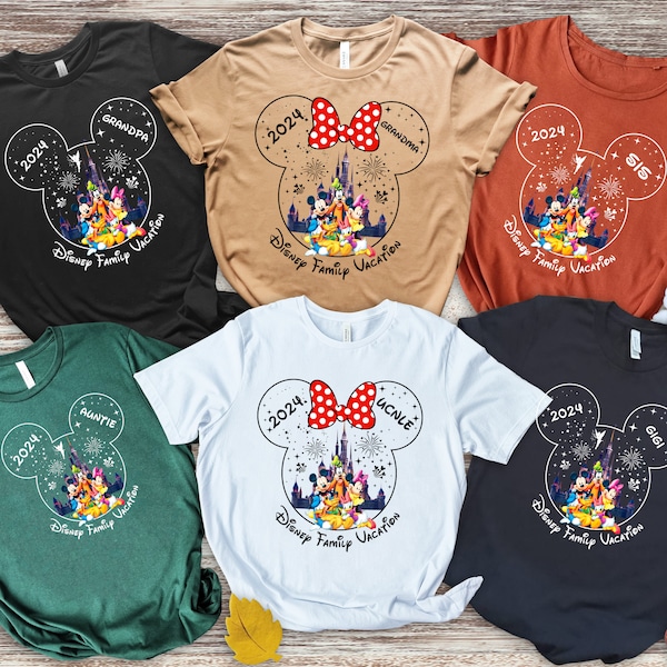 Custom Disney Family Trip Shirt 2024, Disney Vacation Shirt, Disney Family Vacation Shirt, Personalized Disney Trip Shirt, Disneyworld Shirt