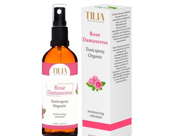 TILIA skincare, Tonicspray, Rose damascena BIO, Gesichtstonic, feuchtigkeitsspendend, 100% rein und natürlich