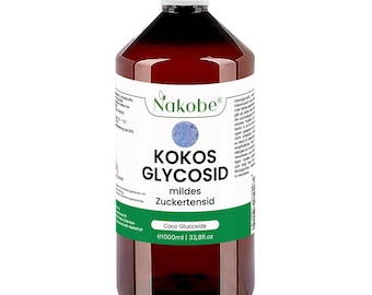 Glucósido de coco natural 1000ml - Tensioactivo de lavado suave y agradable para la piel - Tensioactivo de azúcar sostenible para una limpieza suave