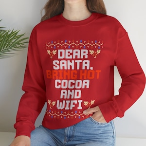 Unisex Dear Santa Christmas Sweater, Santa Shirt, Dear Santa Shirt Festive Holiday wear, Cold Weather Comfort Wear, Unisex Ugly Xmas Sweater
