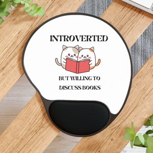 Mouse Pad with Wrist Rest, Ergonomic Mouse Pad with Wrist Rest, Memory Foam Mouse Pad with Wrist Rest, Cat Lover Mouse Pad, Ergonomic Pad