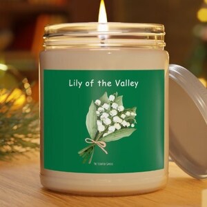 Lily of the Valley May Birth Flower Themed Scented Candle May Birthday Gift Idea Mom Girlfriend Sister Auntie Birth Flower Gift Idea