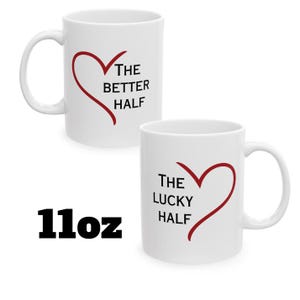 Show Off Your Love & Connection in a Fun Way with this Couple Mug Set Wedding Anniversary Present Matching Coffee Cups Valentine&#39;s Day Gift