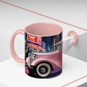 Classic Retro Car Coffee Mug | Vintage Vibes, Perfect Gift for Car Lovers, Coffee Enthusiasts, Birthday, Home Decor, Nostalgic Mug