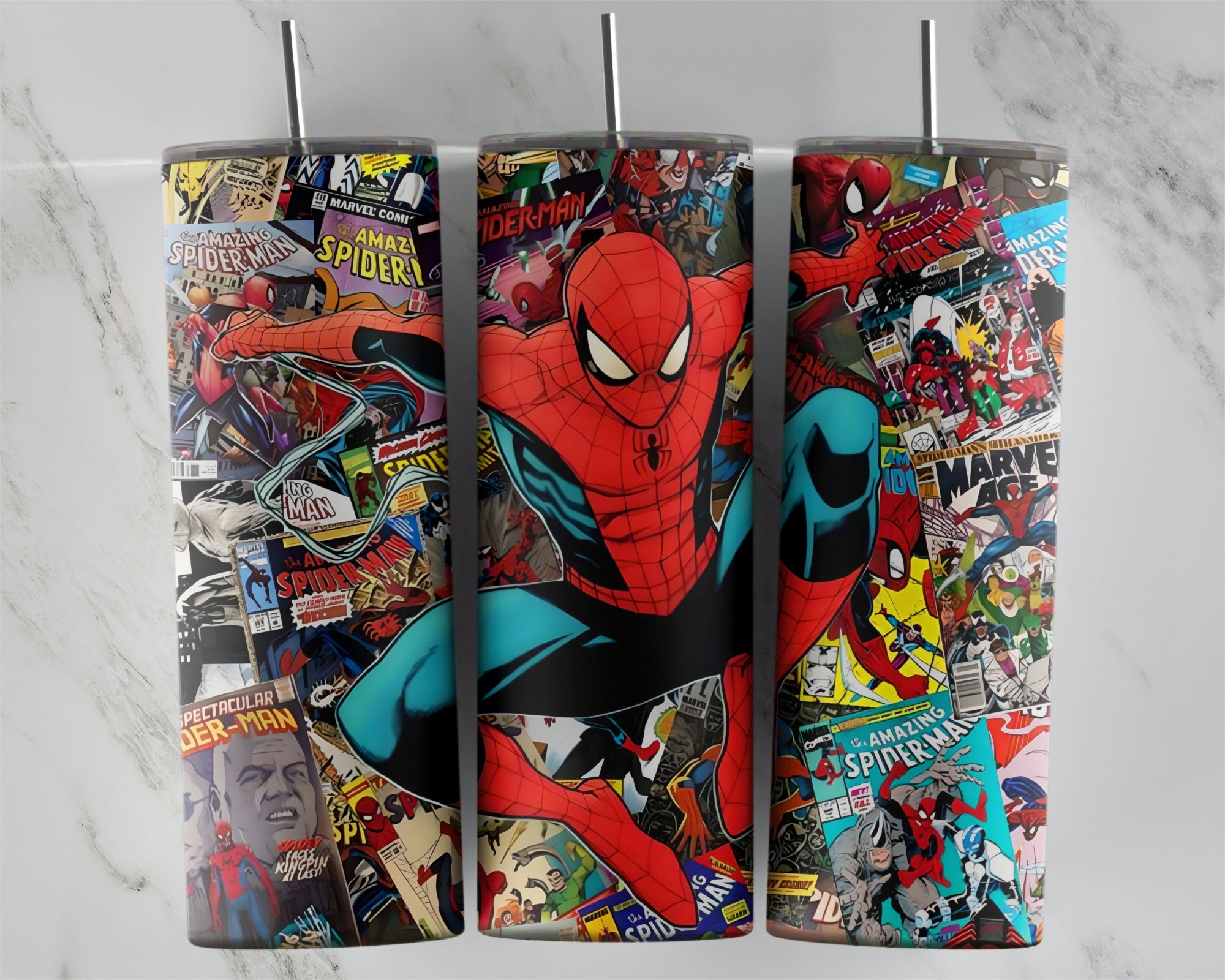 Marvel Comics Spider-Man Character Frames Stainless Steel 12oz