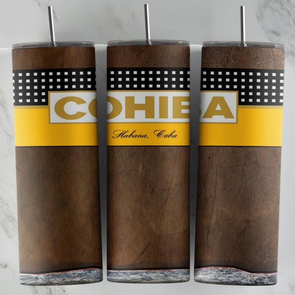 Cigar tumbler design, 20 oz skinny tumbler design, sublimation image, tumbler wrap, Cigar cup, Cigar sublimation, tumbler design