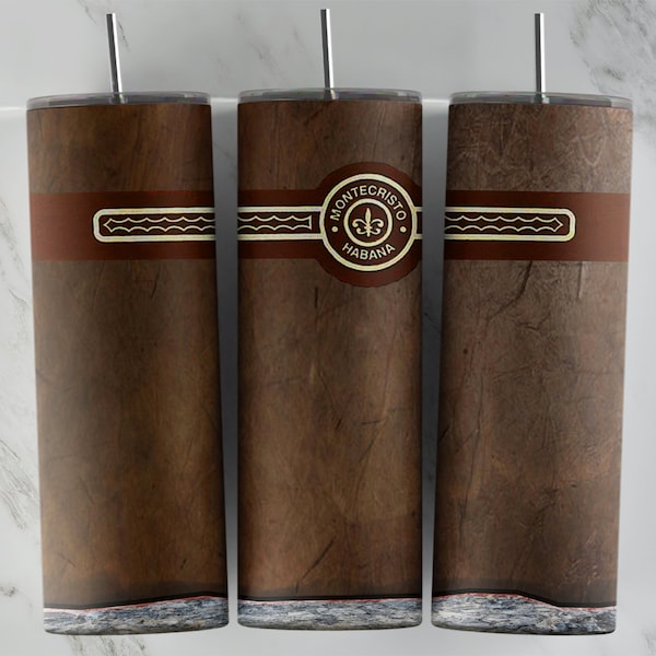Cigar tumbler design, 20 oz skinny tumbler design, sublimation image, tumbler wrap, Cigar cup, Cigar sublimation, tumbler design