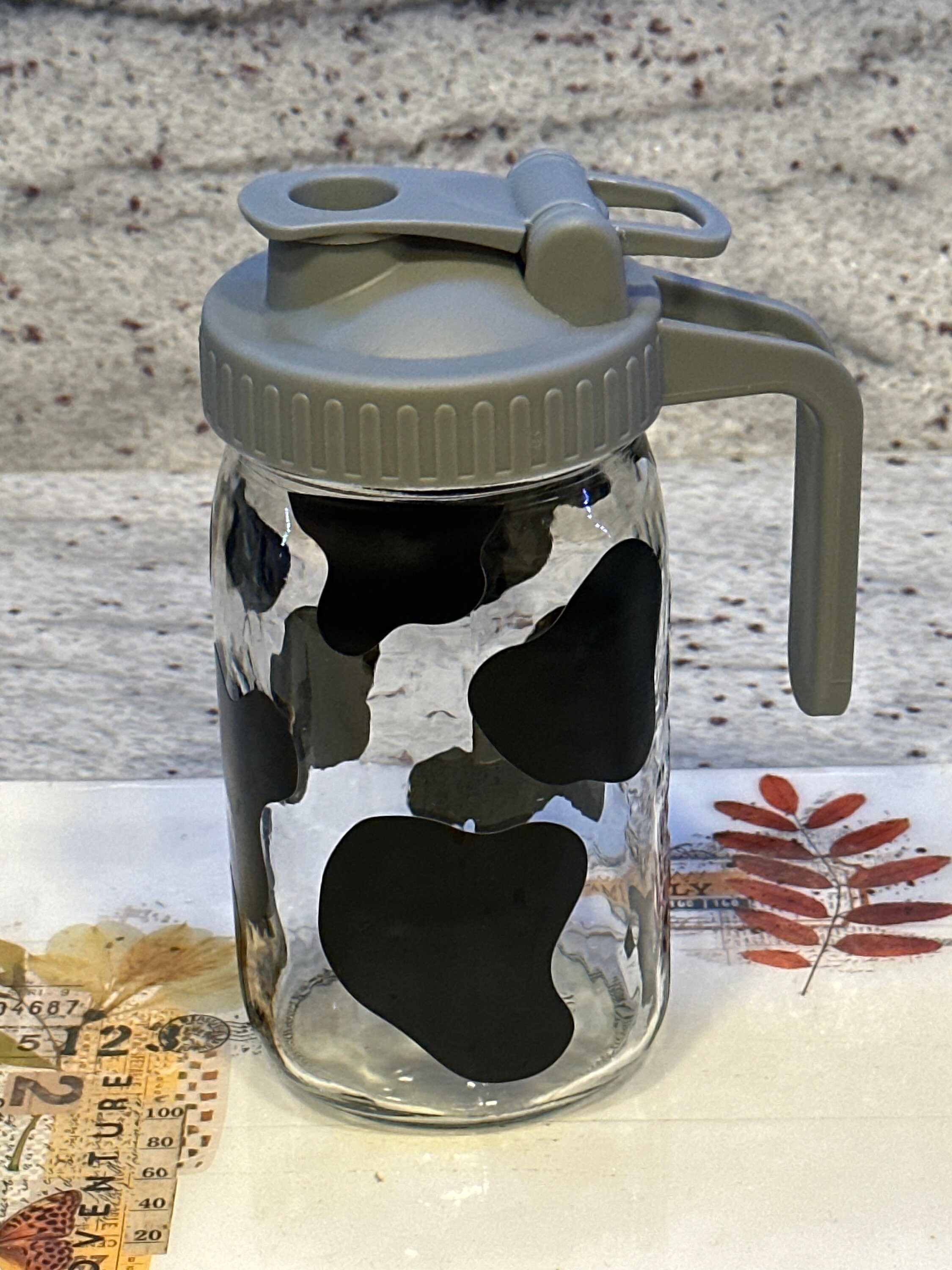 Breastmilk Mason Jar With Cow Print Etsy