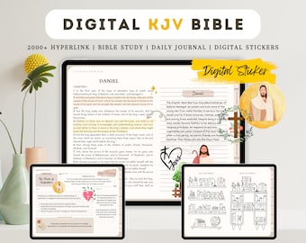 Digitales Journaling Bibel | KJV Bibel | Bibelarbeit für GoodNotes | Bibelstudienzeitschrift | Digitales Bibelstuben | Bibellese-Tracker