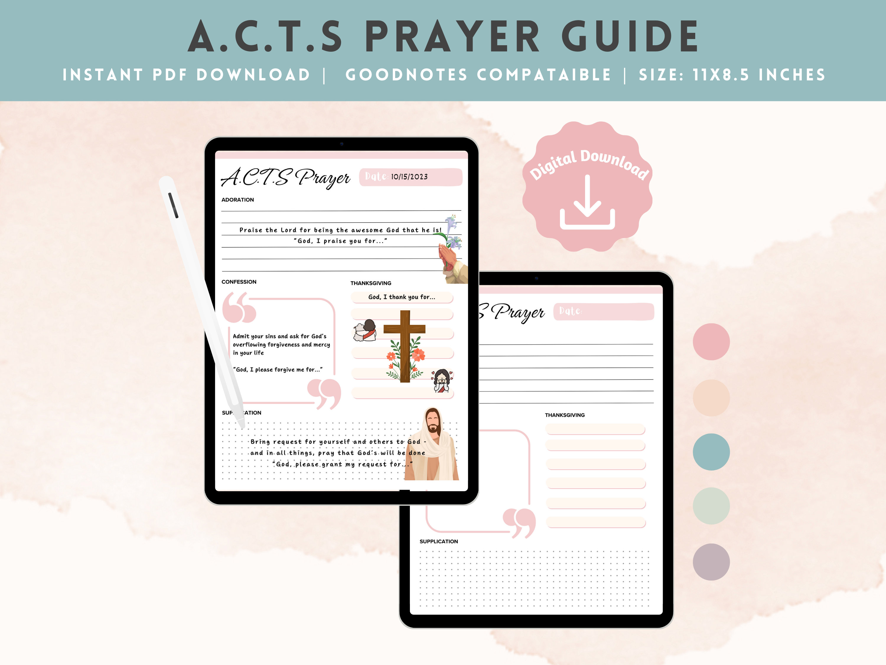 ACTS Bible Study Printable Template - Printable Bible Study Guide ...