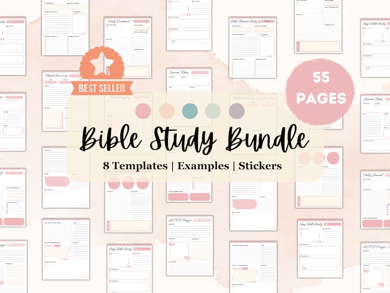 Bible Study Bundle- Printable Download - Bible Study Template - Gootnotes Bible Study