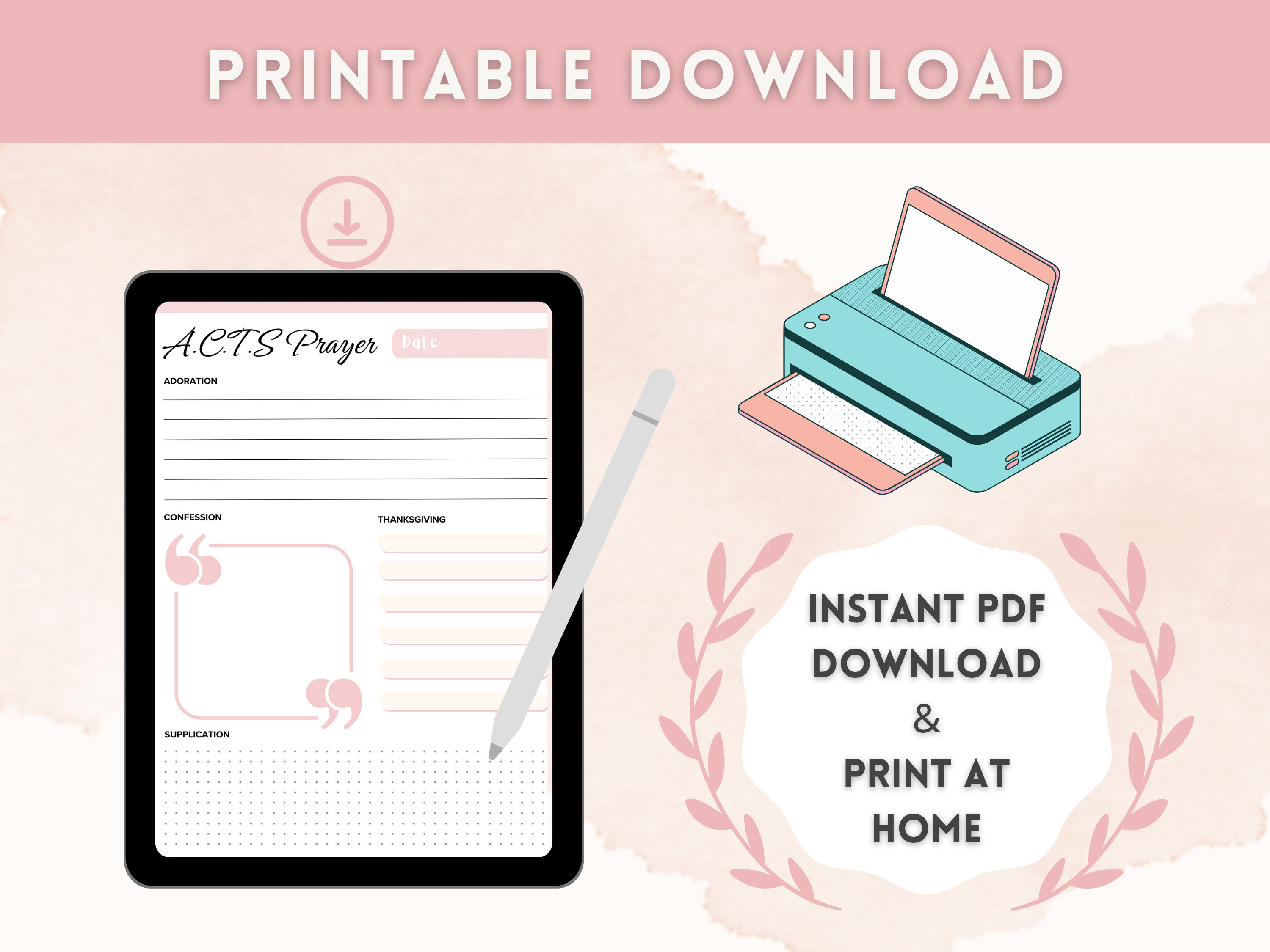 ACTS Bible Study Printable Template Printable Bible Study Guide ACTS Bible Study Printable Template Printable Bible Study Guide