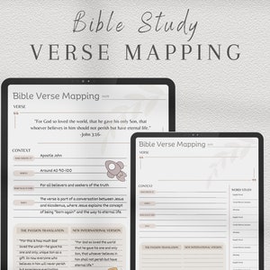 May include: A printable Bible study worksheet with the verse "For God so loved the world, that he gave his only Son, that whoever believes in him should not perish but have eternal life." -John 3:16-  The worksheet includes sections for the verse, context, word study, the Passion Translation, and the New International Version.