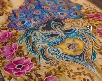 Sari de seda pura Bishnupuri de 3 capas pintado a mano con pieza para blusa: suave drapeado de seda tejido a mano.