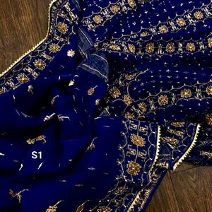 Aari Cutdana Jamdani Saree: Hand Embroiderd Karchupi Sari With Blouse Piece
