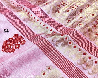 Dolabadi Gachi Tussar Banarasi Sari con pieza de blusa (certificado por marca de seda): Soft Tussar Sari