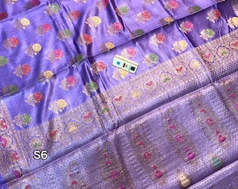 Bhagalpuri Tussar Banarasi Saree With Blouse Piece: Handloom Pure Silk Munga Tussar Sari