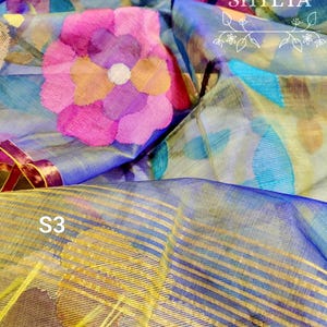 Handwoven Silk Muslin Jamdani Saree: Soft Floral Dhakai Sari with Blouse Piece image 15