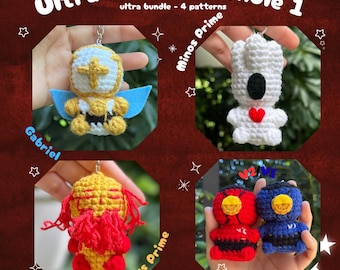 Paquete de patrones Ultra 1/ Llaveros de crochet inspirados en Ultrakill / Patrón en PDF