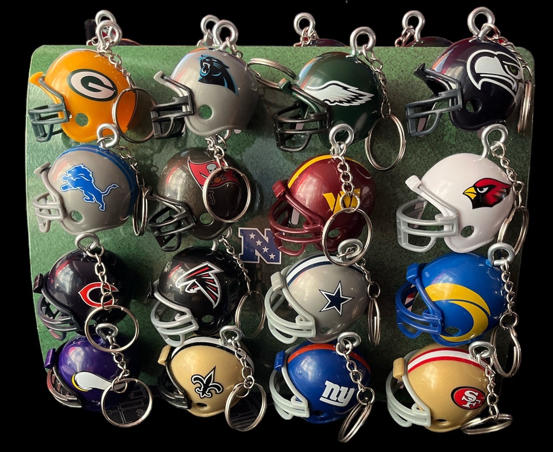 Football Helmet Keychain Etsy